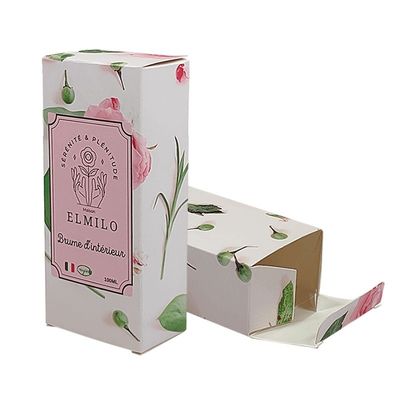 Cajas de embalaje cosmético de papel recubierto de caja plegable de fondo automático 350g 500g