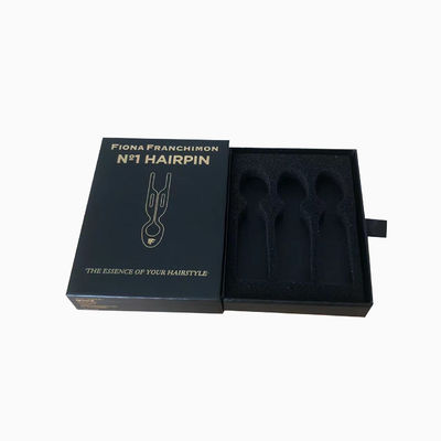 Cajas de collar negro mate calificadas ISO9001 para embalajes personalizados CMYK/PANTONE