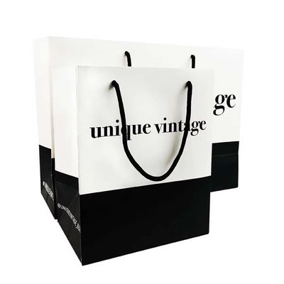 Embalaje Bolsas de papel al por mayor de venta al por menor Bolsas de regalo de lujo para compras Bolsas de regalo con manijas para joyería Pequeñas empresas comerciales