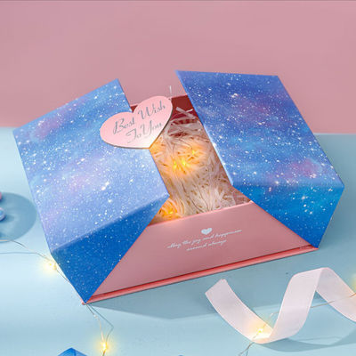 Caja abierta de doble puerta personalizada anillo de perfume reloj embalaje caja de regalo con su propio logotipo