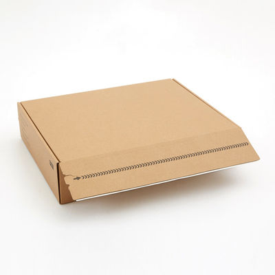 Logotipo privado personalizado de envío corrugado adhesivo de tira de lágrima caja postal abierta para artículos
