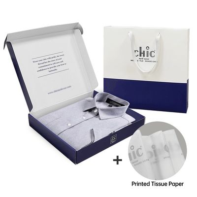 Papel de envío con logotipo propio personalizado Cajas de molino para camisetas Embalaje delgado Calzado de ropa
