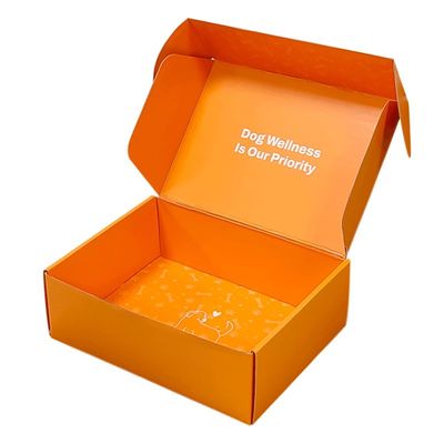 Collar de cartón ondulado y correa Caja de paquete Pedido personalizado aceptado para mascota de perro gato