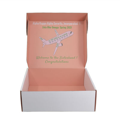 Tamaño personalizado Embalaje plano Envío de correo caja de tres capas ropa interior corrugada
