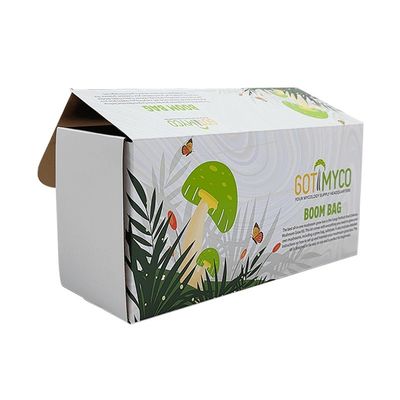 Caja de embalaje de cartón corrugado reciclable, caja de envío de correos para cosméticos