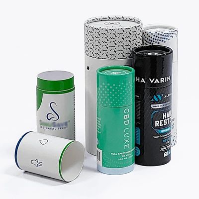 Cajas de tubos de papel reciclado para el envío de correo Embalaje Cajas de velas redondas personalizadas