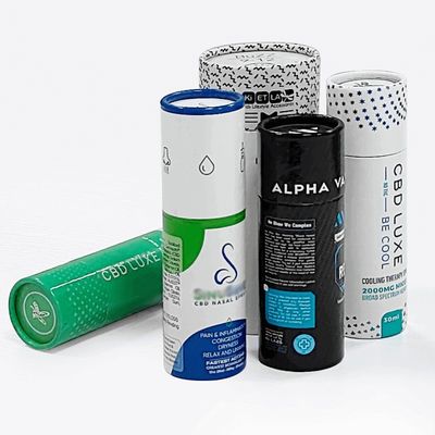 Cajas de tubos de papel reciclado para el envío de correo Embalaje Cajas de velas redondas personalizadas