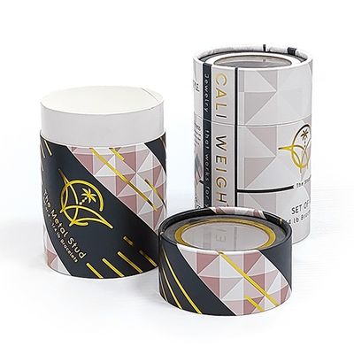 Caja de embalaje de tubos impresos personalizados de papel redondo biodegradable Caja de tubos de papel redondo para pasteles