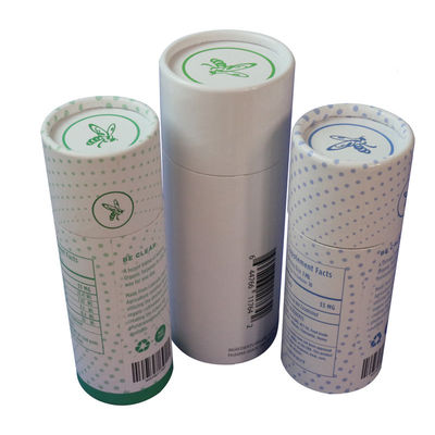 Caja de regalo de tubos de papel reciclables y elegantes Estampado en caliente con pegatinas Logotipo personalizado