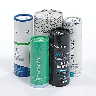 Caja de embalaje de tubos personalizados Tubo de papel reciclable para botellas de cosméticos