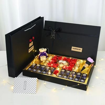 Cajas de embalaje de regalo de San Valentín Rectángulo Caja de embalaje de cartón rígido