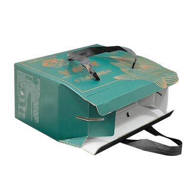 Cajas de embalaje de alimentos de cartón reutilizables para llevar Cajas Kraft Gable con mango