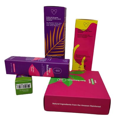 Caja cosmética de papel recubierto para envases sostenibles y respetuosos con el medio ambiente
