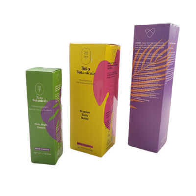 Caja cosmética de papel recubierto para envases sostenibles y respetuosos con el medio ambiente