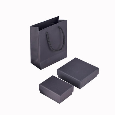 Embalaje de regalo reciclado ecológico Papel Kraft negro marrón Cajas de joyería