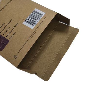 Cajas de papel de autoensamblaje de color marrón colgantes Rectángulo plano de bloqueo automático Fondo de cartón