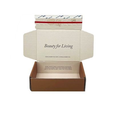 Cajas de envío de papel de cartón reciclado con cremallera de tiras de lágrima Cajas de envío de paquetes de correo