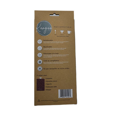 Cajas de papel de autoensamblaje de color marrón colgantes Rectángulo plano de bloqueo automático Fondo de cartón