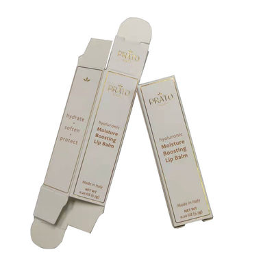 Display de venta al por menor Estampado en caliente Lápiz labial Caja de embalaje de papel cosmético con diseño colorido