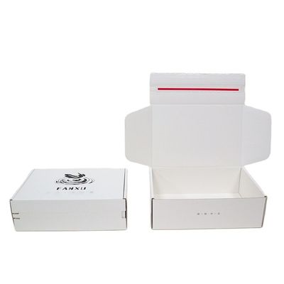 Rectángulo Blanco Corrugado Cajas de correo Cajas de cartón con cremallera Para embalaje de regalos
