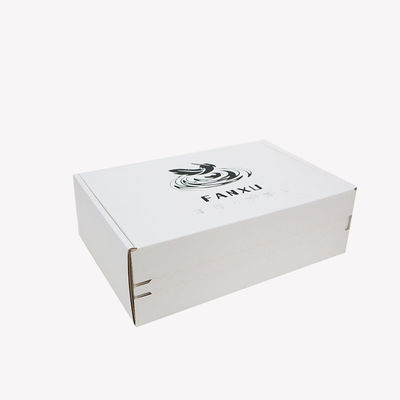 Rectángulo Blanco Corrugado Cajas de correo Cajas de cartón con cremallera Para embalaje de regalos