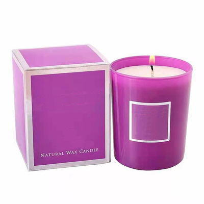Papel recubierto Jarrón de vela perfumada personalizado Embalaje Papel plegable Reverso Impreso Caja Tuck