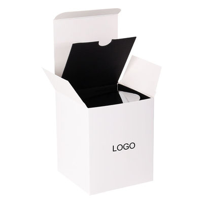 Tipo de revestimiento de plástico Pedido personalizado Higi Logotipo de papel de oro con revestimiento UV Caja de velas pequeña 4x4x4