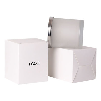 Tipo de revestimiento de plástico Pedido personalizado Higi Logotipo de papel de oro con revestimiento UV Caja de velas pequeña 4x4x4