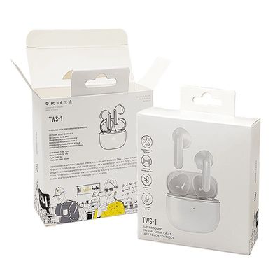 Impresión de logotipo personalizado Caja de papel diseño de tuck directo inverso para auriculares