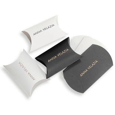 Diseño de logotipo personalizado Caja de embalaje de cartón en forma de almohada pequeña para impresión CMYK/PANTONE