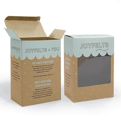 Cajas de regalo de papel kraft marrón de impresión UV