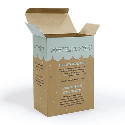 Cajas de cerradura automática de papel Kraft con cortador de ventanas de forma personalizada