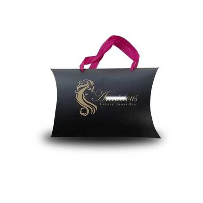 Envase de almohada de papel pequeño para el embalaje de la superficie de papel caliente / UV / barniz para favores de boda