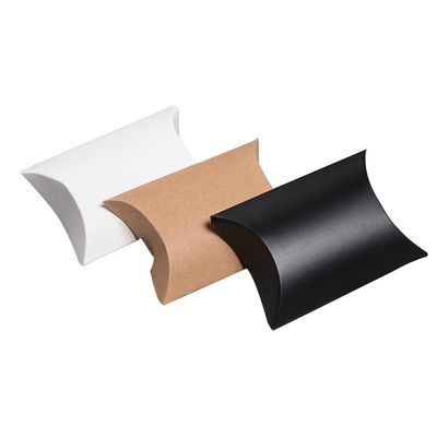 Tipo de papel personalizado más popular cartón marrón Kraft blanco embalaje de cartón de chocolate caramelo caja de almohada de papel