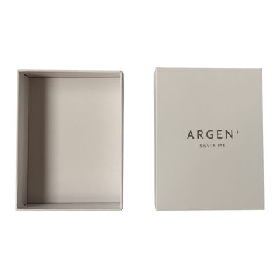 lujo tapa y caja de base 157g papel de arte 1000g cartón joyería blanca caja de embalaje