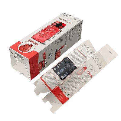 Cajas de embalaje personalizadas sin recubrimiento Kraft E Flauta Botella de agua