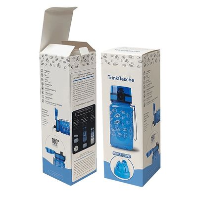 Caja de embalaje cosmético plegable de cartón de papel de lujo para el cuidado de la piel de extremo inverso