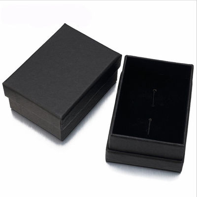 Caja de embalaje para regalos de color negro, de anillo rígido, etiqueta de puño y puño de regalo.