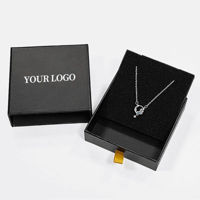 Caja corredera de cartón personalizada para embalaje de joyas con logotipo impreso personalizado