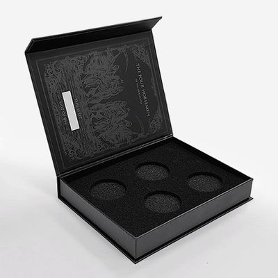 Caja de cartón de cierre magnético, embalaje de monedas, caja hueca de estilo libro falso
