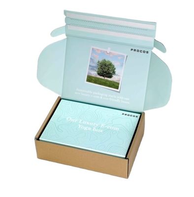 Cajas de correo de cartón corrugado personalizadas con sello de apertura de tira de lágrima fácil certificado por FSC