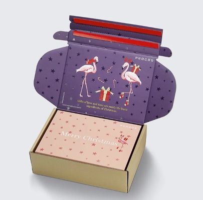 Cajas de correo de cartón corrugado personalizadas con sello de apertura de tira de lágrima fácil certificado por FSC