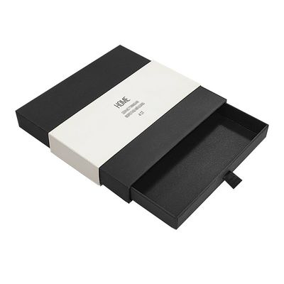 Envases de regalo de peluca de pelo grande Cajas de caja de cajón de diapositivas negras Envases