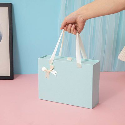 ODM OEM aceptable. Muestra gratuita portátil deslizador vacío de embalaje tipo cajón rígido Bolsa de regalo con cinta