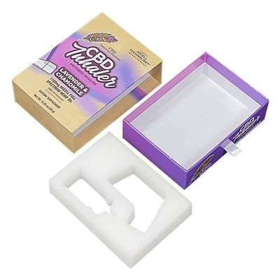 Paquete de presentación personalizado de forma similar a un cajón para diseños de embalaje de cuello de hombro