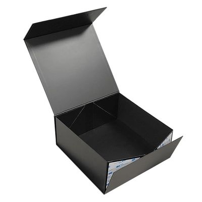 CMYK o Pantone Custom Luxury Negro Gran Banquete Plegable Vidrio Bebida Envases de Mesa Envases Magnéticos Caja de Regalos