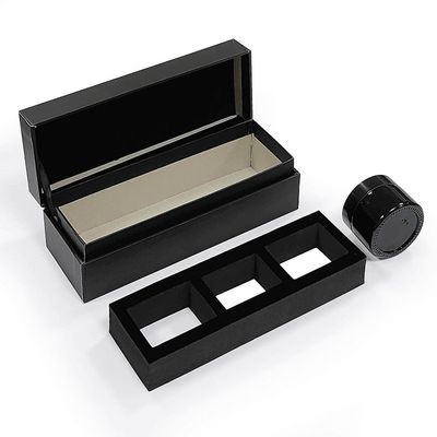 Papel Clamshell Flip Top Candle Box Packaging para lujo Conjunto de tres velas regalo artesanía