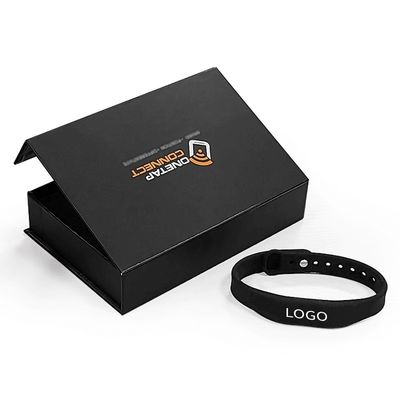 Caja de regalo a medida impermeable para el evento del festival RFID pulsera de silicona lavable