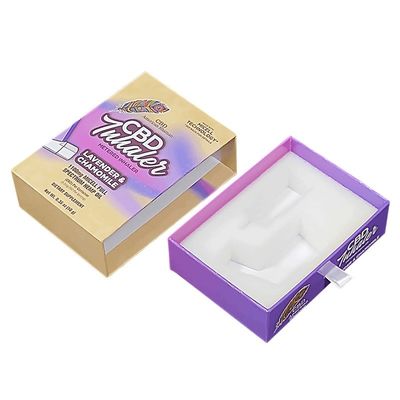 4C/UV/Laminado/Embossing/Stamping Meterd Inhalador de papel de embalaje deslizante con espuma
