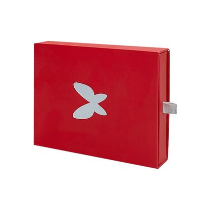 Cartón gris personalizar logotipo Slide cajón de papel caja paquete de regalo caja con papel de plata